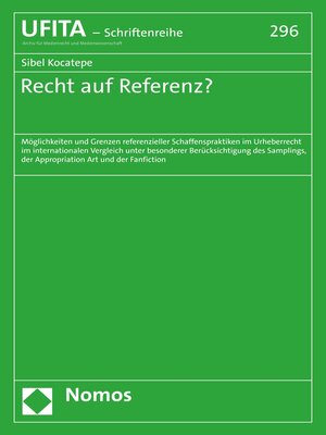 cover image of Recht auf Referenz?